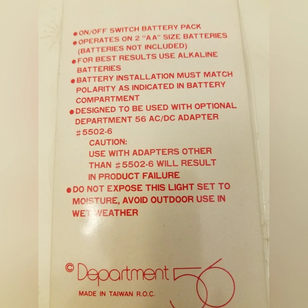 Department 56 Battery Operated Street Lamp Set 60
